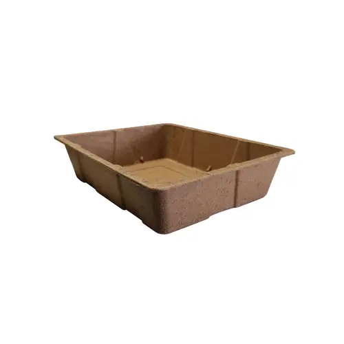 Barquette naturelle biodégradable marron Jany - 20 x 15 cm