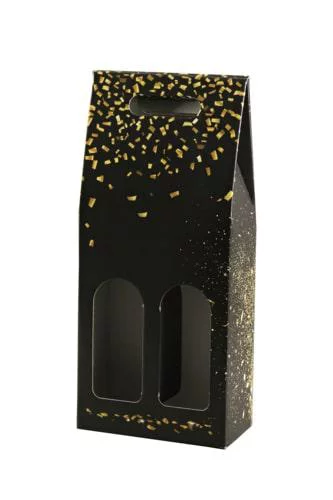 Valisette Petra noir - pour 2 bouteilles