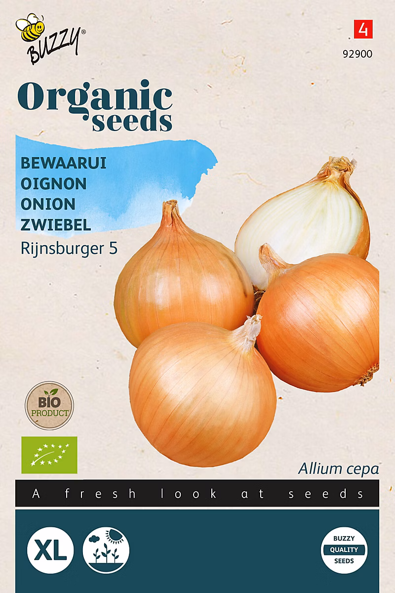 Buzzy Organic Oignon Rijnsburger 5 – bio Semences | Ca. 1 gr