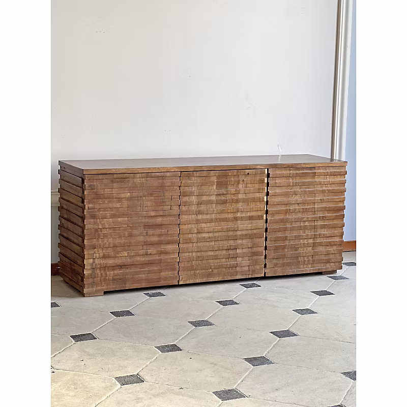 Buffet 3 portes bois manguier 160 × 43 × 64cm