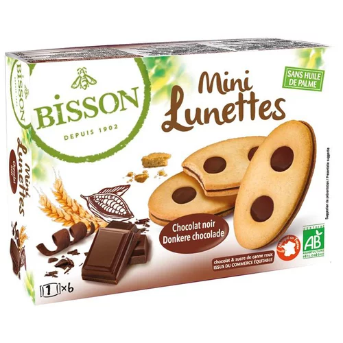 Mini lunettes chocolat bio en paquet de 175 g