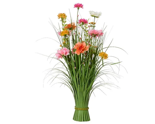 Bouquet de géranium en polyester rose - Ø 30 x H 70 cm