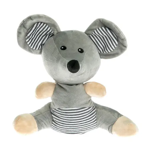 Peluche bouillotte souris grise aux grains de blé et à la lavande Artisan du Bien-Être