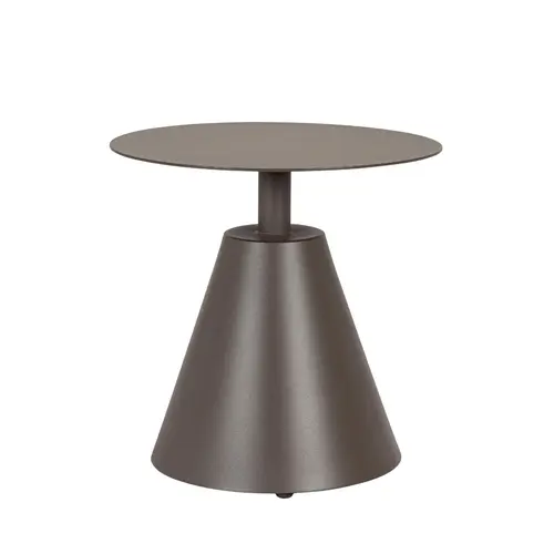 Table basse coloris cocao en aluminium Bizzotto Aloha - Ø 50 x 49,5 cm