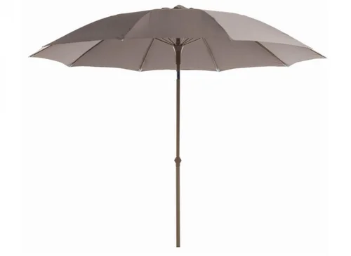 Parasol droit rond en aluminium coloris gris - Ø 270 cm