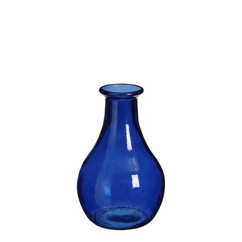 Vase coloris bleu en verre recyclé Qin - Ø 20 cm
