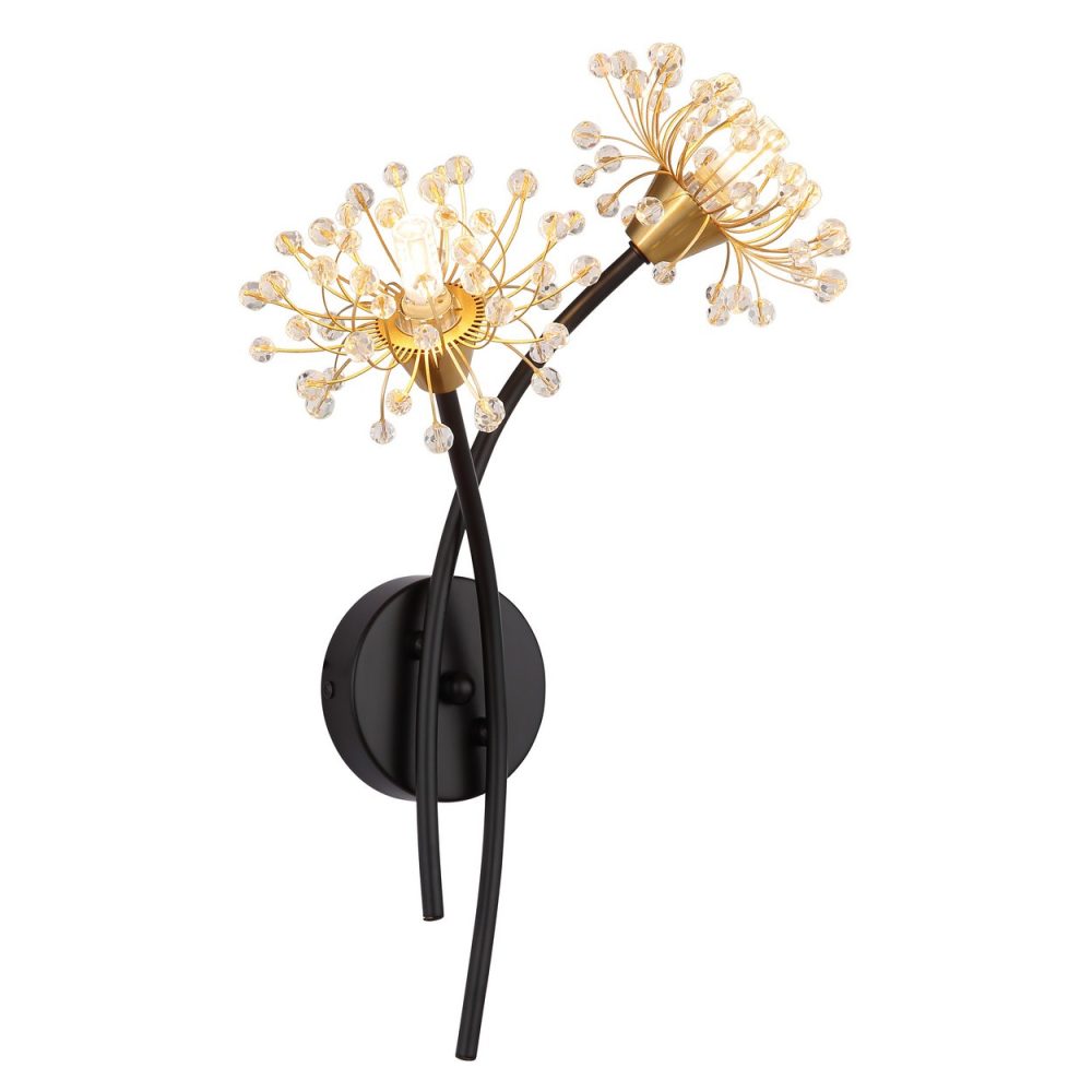Globo Fiore Applique murale noire mate 2x G9 – Ambiance extérieure