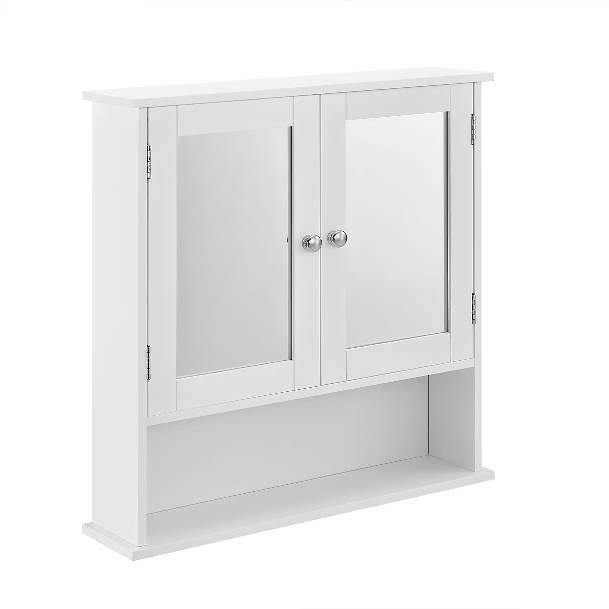 Armoire de salle de bain vintage avec miroir MDF Blanc laqué en.casa – Réf. GIUTTAORV0712247239
