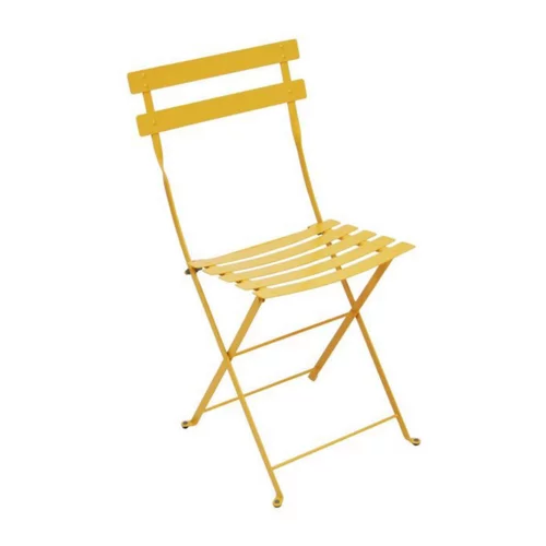 Chaise pliante coloris jaune en acier Bistro - 38 x 40 x 82 cm