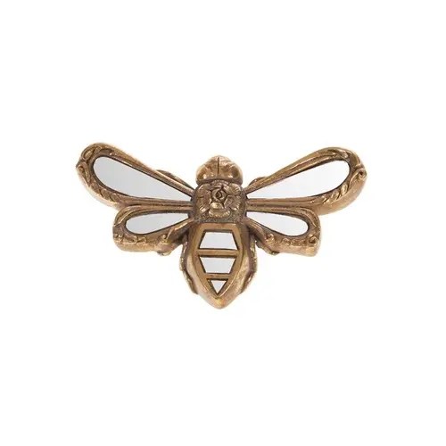 Miroir mural or forme abeille - 9 x 9,3 x 17 cm