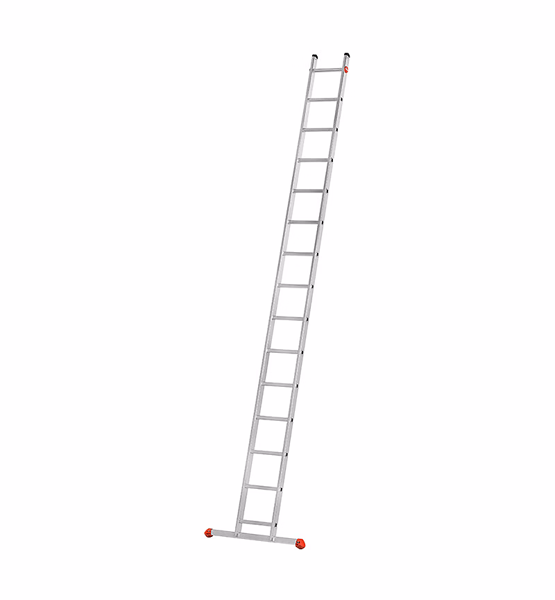 Echelle simple 15 échelons 4 – 2m/5, 15m en alu professionnelle Hailo ProfiStep Uno