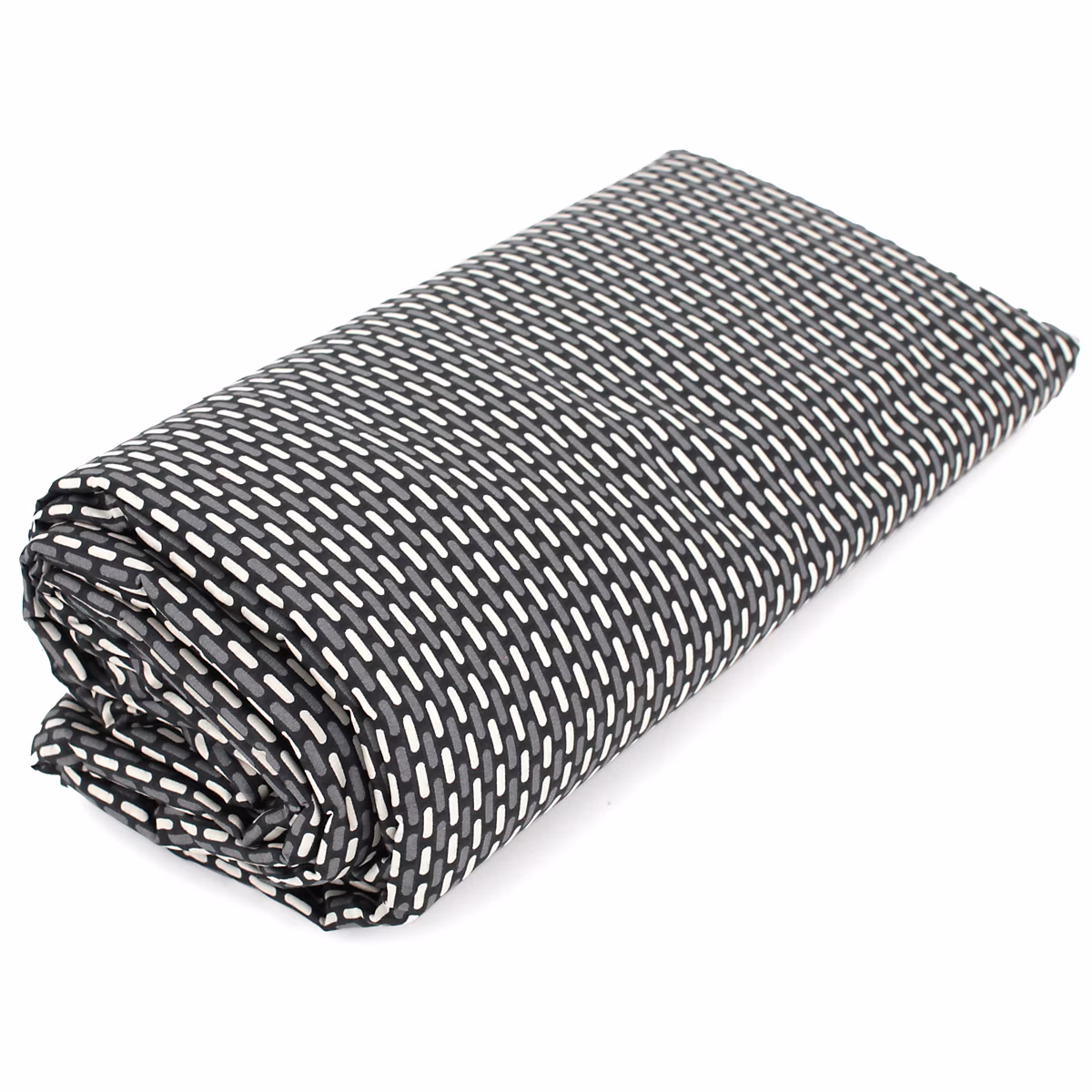Drap housse imprimé 80 × 200 cm bonnet 30 cm satin de coton ENZO noir