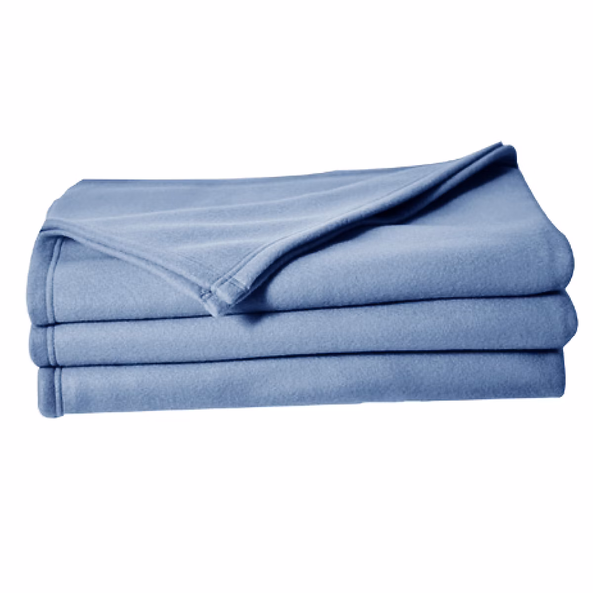 Couverture en polaire unie (180 × 220 cm – Bleu)