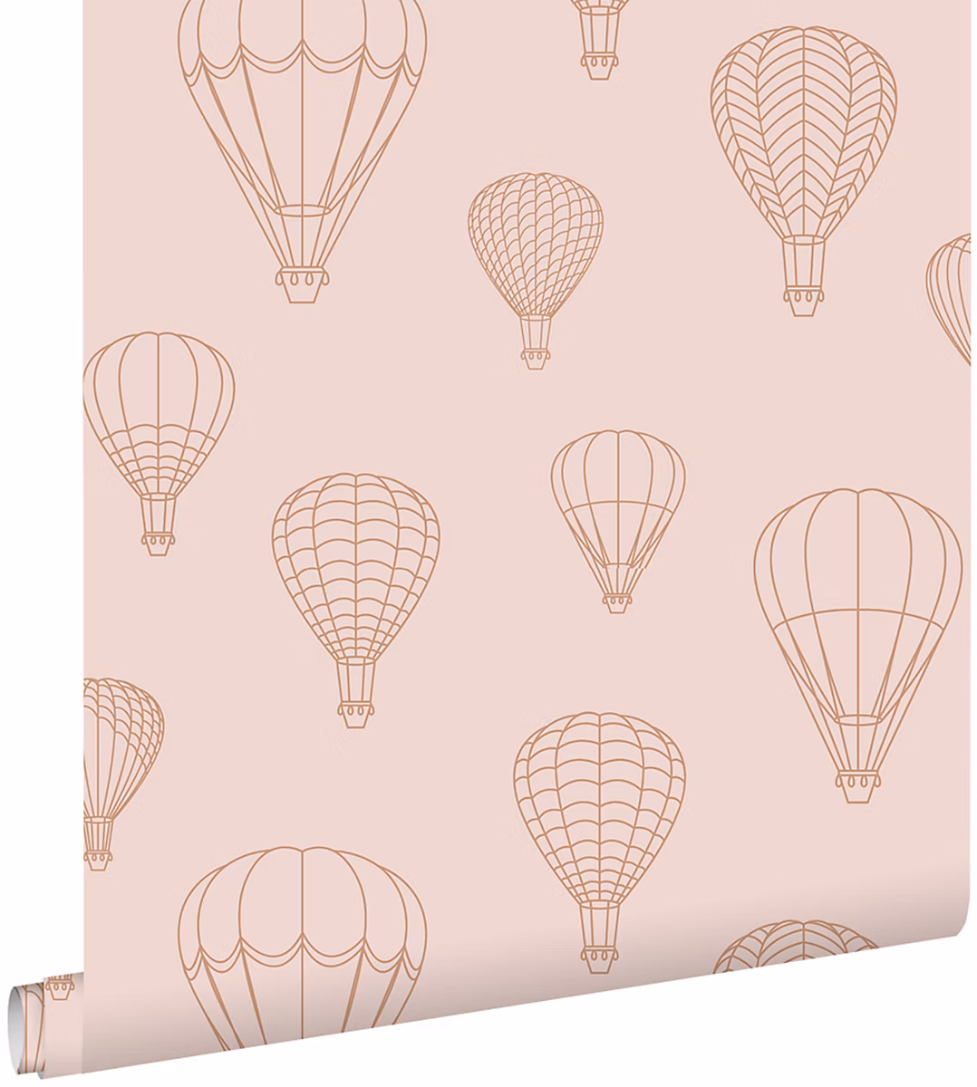 ESTAhome papier peint ballons à air chaud rose terracotta 50 × 900 cm