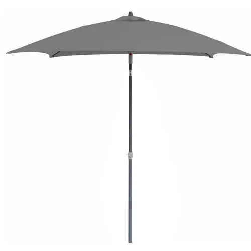 Parasol droit carré en aluminium coloris gris - 200 x 200 cm