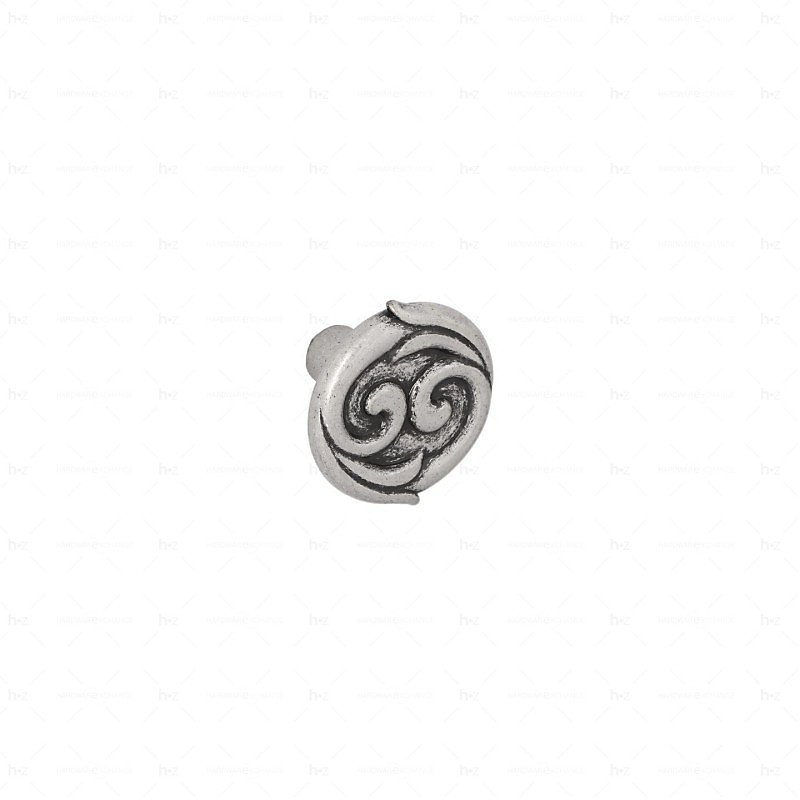 Poignée et bouton – Boutons pour meubles en zamac Diamètre 32 Vieil argent brillant