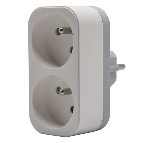 Prise double biplite coloris blanc - 16 A x 230 V