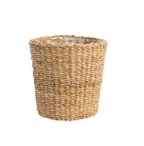 Vannerie naturelle en jacinthe d’eau – 27 x 25,5 x 21 cm