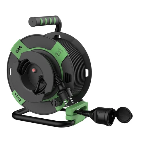 Enrouleur électrique de jardin noir et vert - 25 mètres