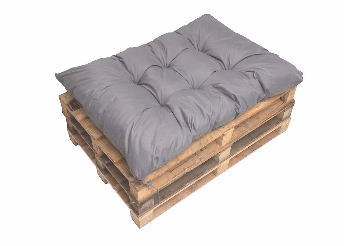 Coussin de palette 120 × 60cm – coussins de banc Gris, coussin extérieur/intérieur coussins de sol confortables