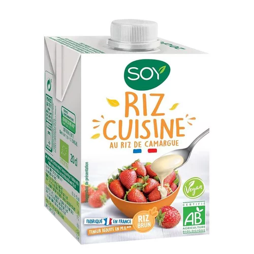 Crème de riz cuisine vegan Soy - 20 cL