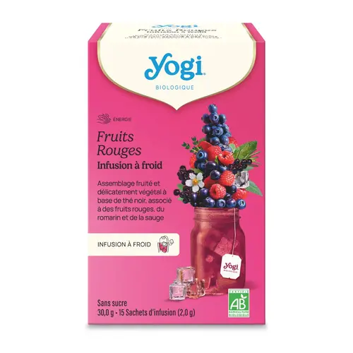 Infusion à froid bio fruits rouges Yogi Tea - 15 sachets