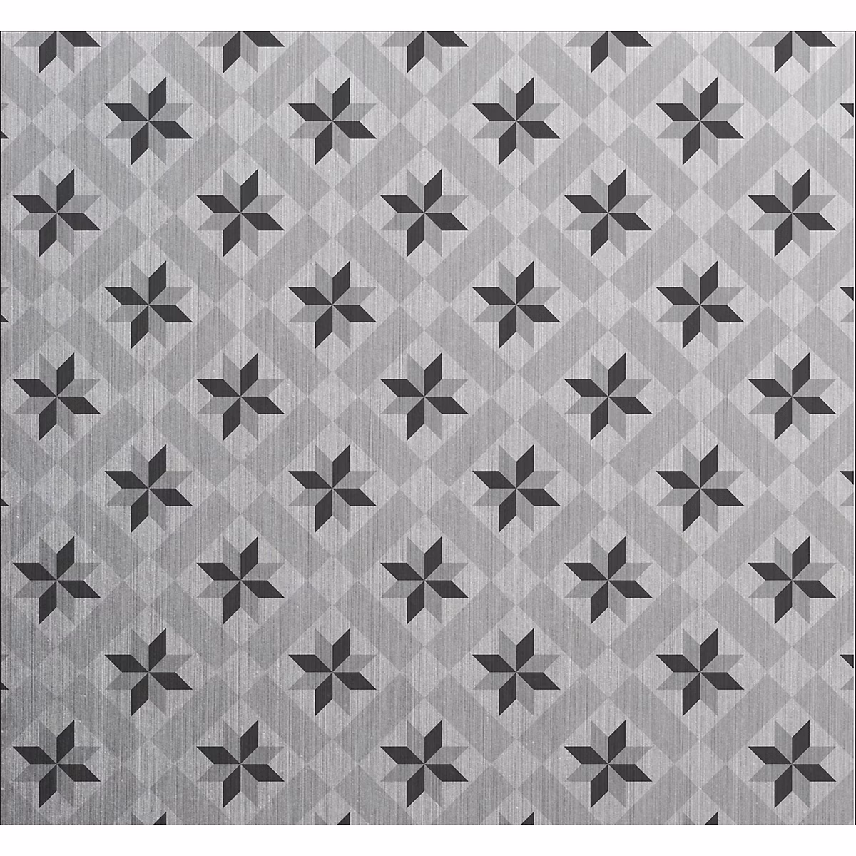 Crédence adhésive verticale art déco étoile en aluminium Gris – L. 70 x l. 40 x H. 0.3 cm | CIMENT