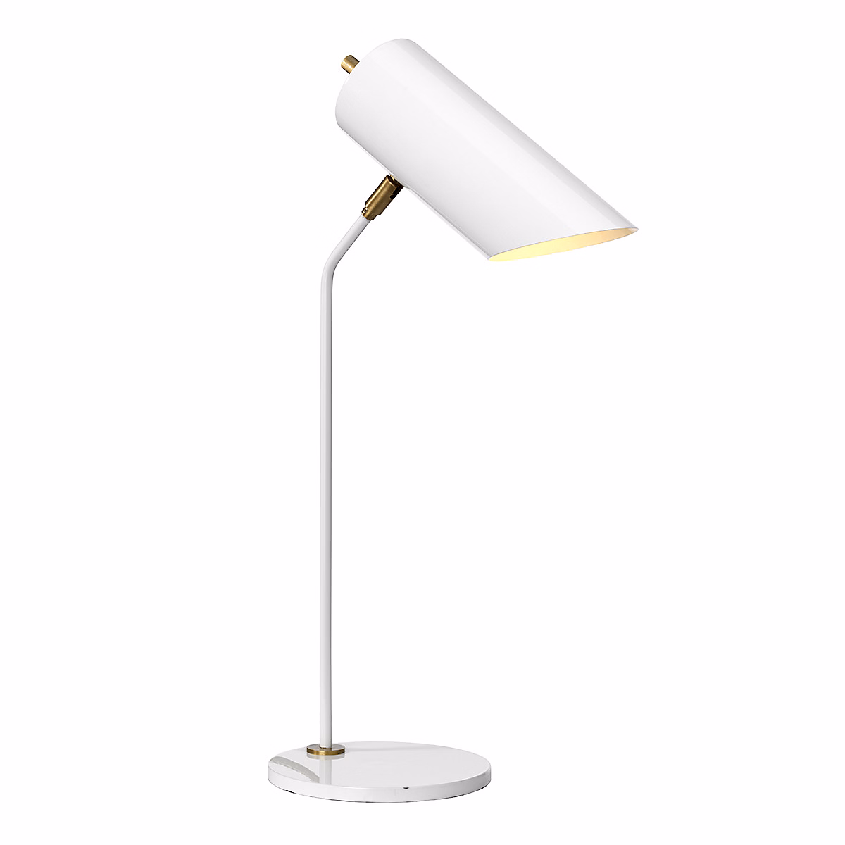 Elstead Quinto – Lampe de table à 1 lumière, Laiton vieilli blanc, E27