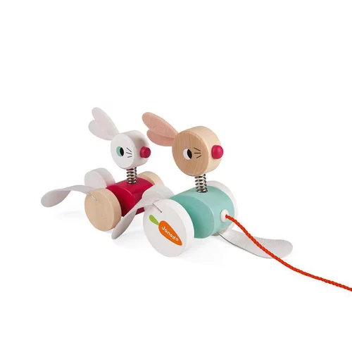 Lapins en bois à promener Zigolos – 1 à 3 ans