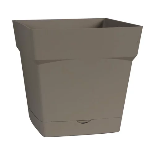Pot carre Toscane Taupe L24,8 x l24,8 x H24