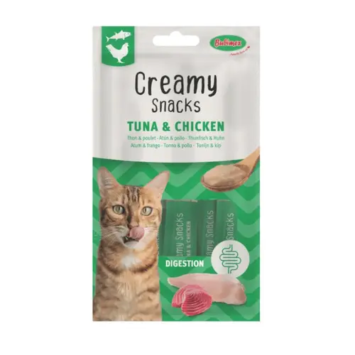 Friandise en crème pour chat thon et poulet Bubimex Creamy x 4 - 60 g