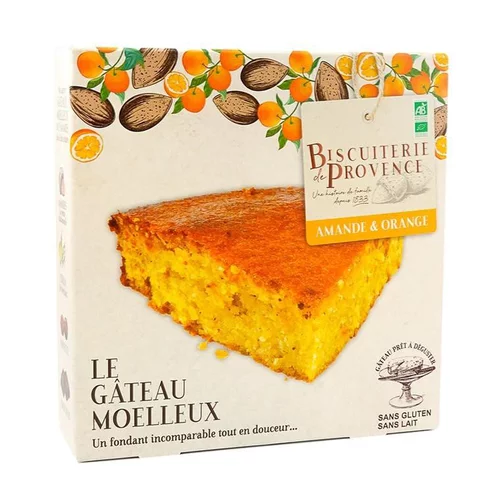 Gâteau gourmet aux amandes orange bio Biscuiterie de Provence - 250 g