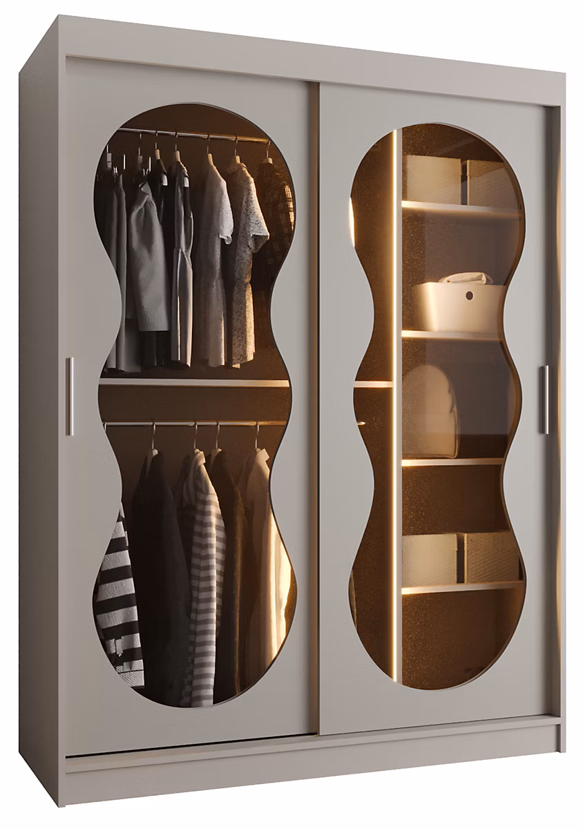 Armoire Bahrajn 3 a portes coulissantes H. 200x L.150 x P. 62 – 2 portes