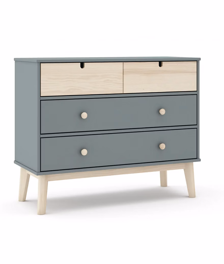 Commode de 4 tiroirs meuble de rangement – Longueur 100 x Largeur 40 x Hauteur 81 cm