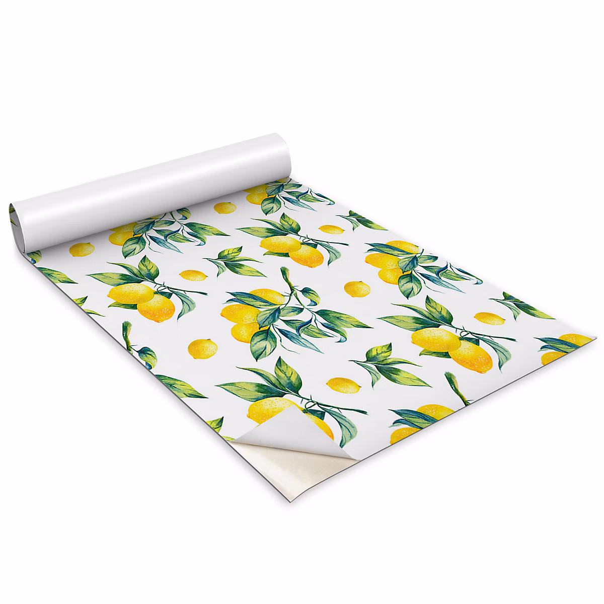 Auto Adhesif Film Vinyle Décoratif Wallfluent 100 × 50 cm Brins De Feuilles Et Citrons Placard et Rénovation DIY