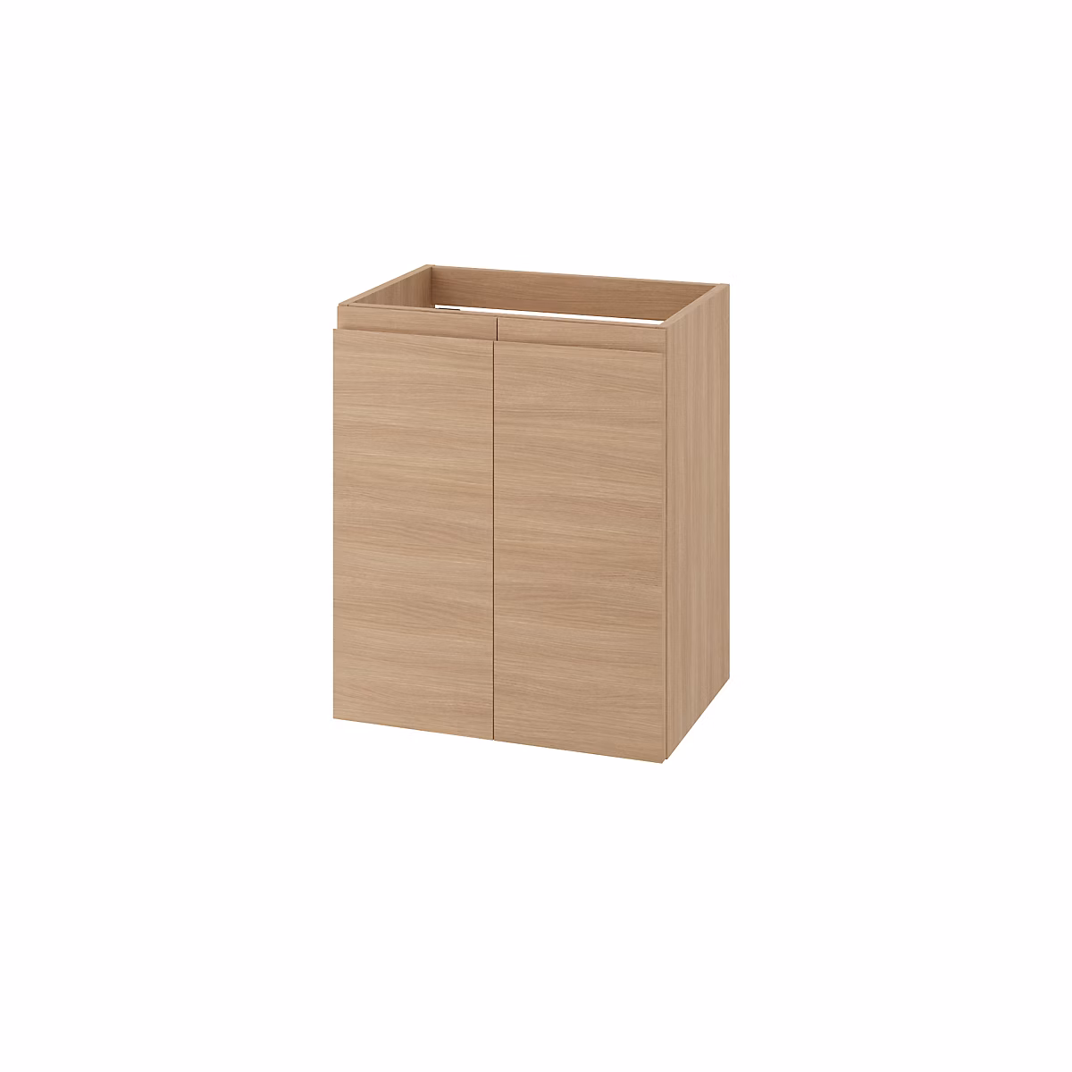 Meuble de salle de bains – Meuble sous vasque suspendu effet chêne clair 2 portes l.50 x H.60 x P.36 cm GoodHome Imandra