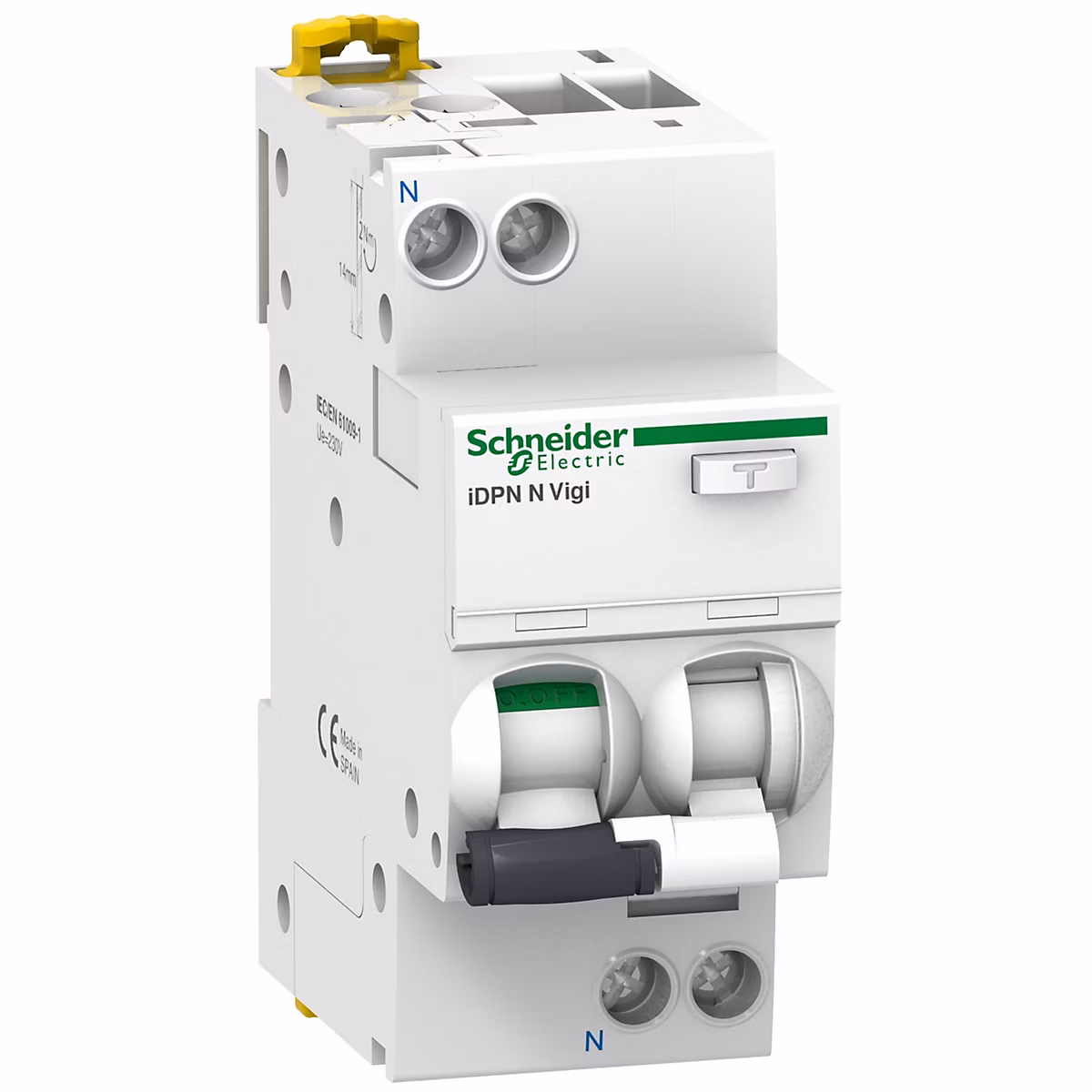 A9d31606 Disjoncteur Différentiel 30ma 6a – 1p+n | Type Ac Courbe C | 2 Modules | Vigi Schneider Idd Acti9 | Auxiliarisable