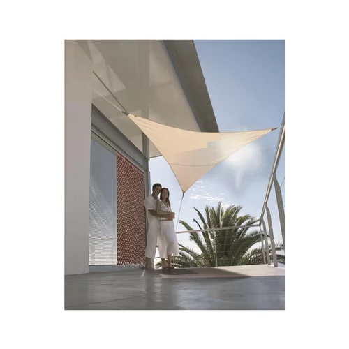 Voile d'ombrage triangulaire beige 3 m