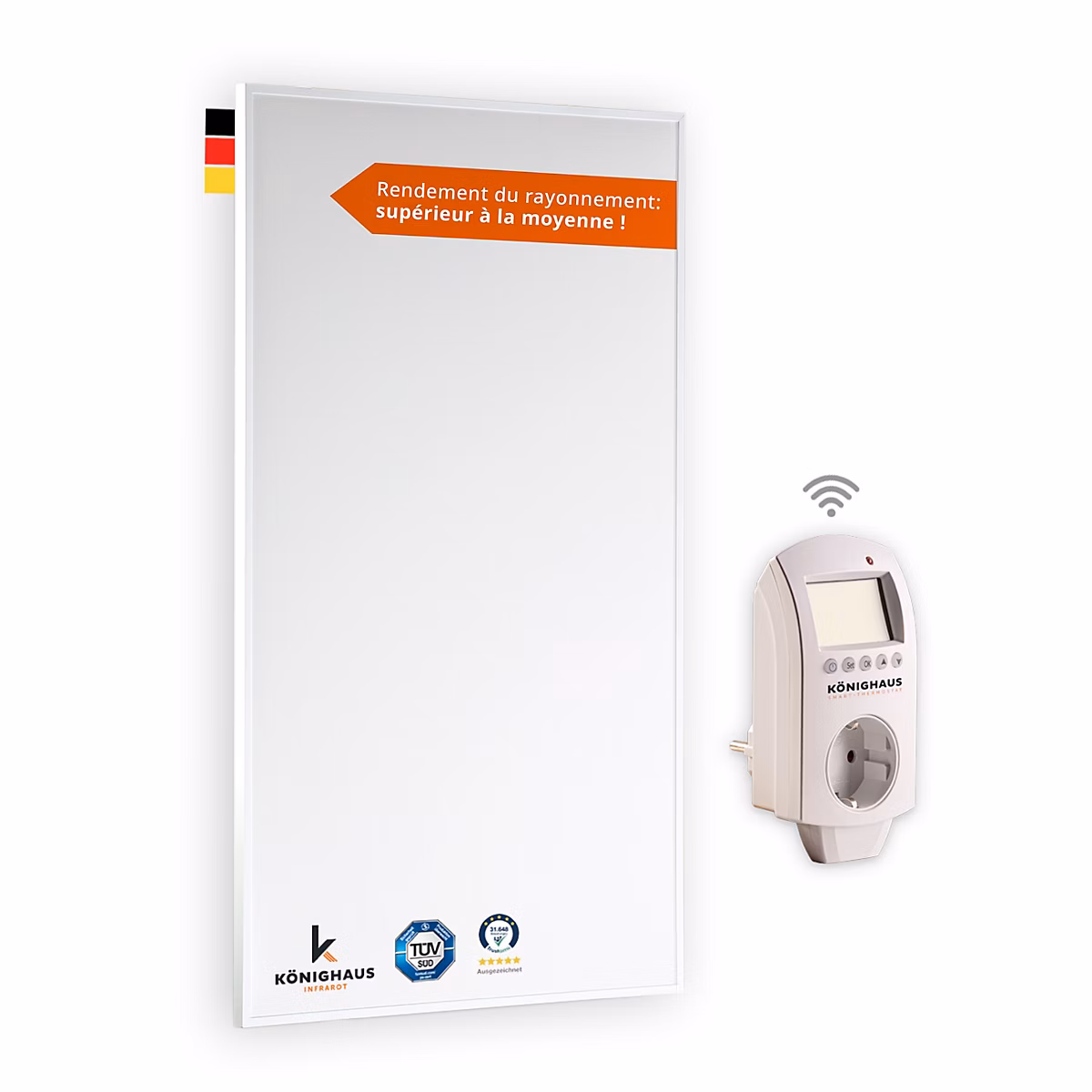 Chauffage infrarouge P-Serie 600W avec SMART-thermostat – Réf. OEGOKNEWT5140207405
