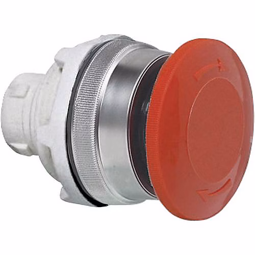 BACO T11AD01 Bouton champignon collerette plastique chromée brillante – rouge