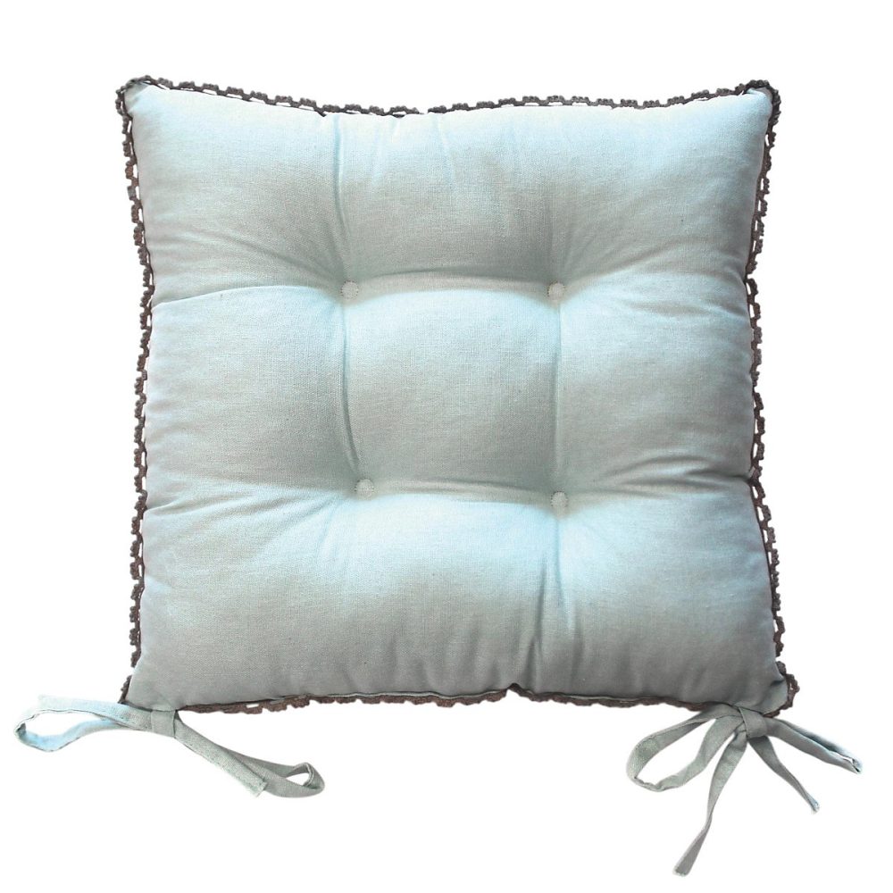 Coussin de chaise Assise matelassée 38 × 38 cm feminas Bleu