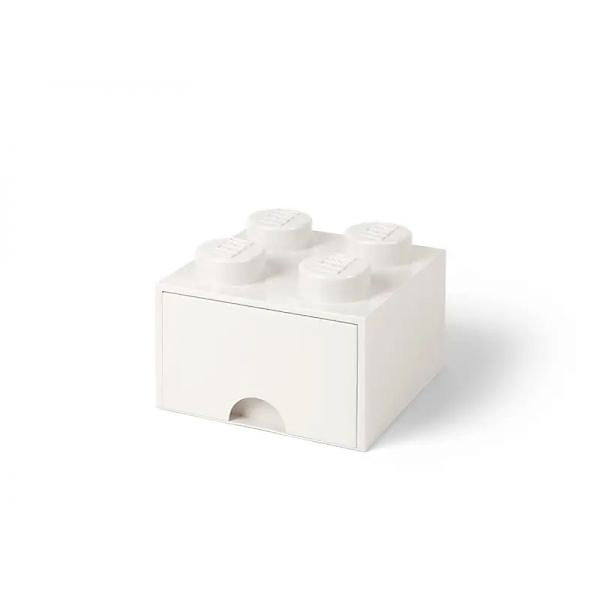 Brique de Rangement LEGO 1 tiroir 4 tenons – Blanc