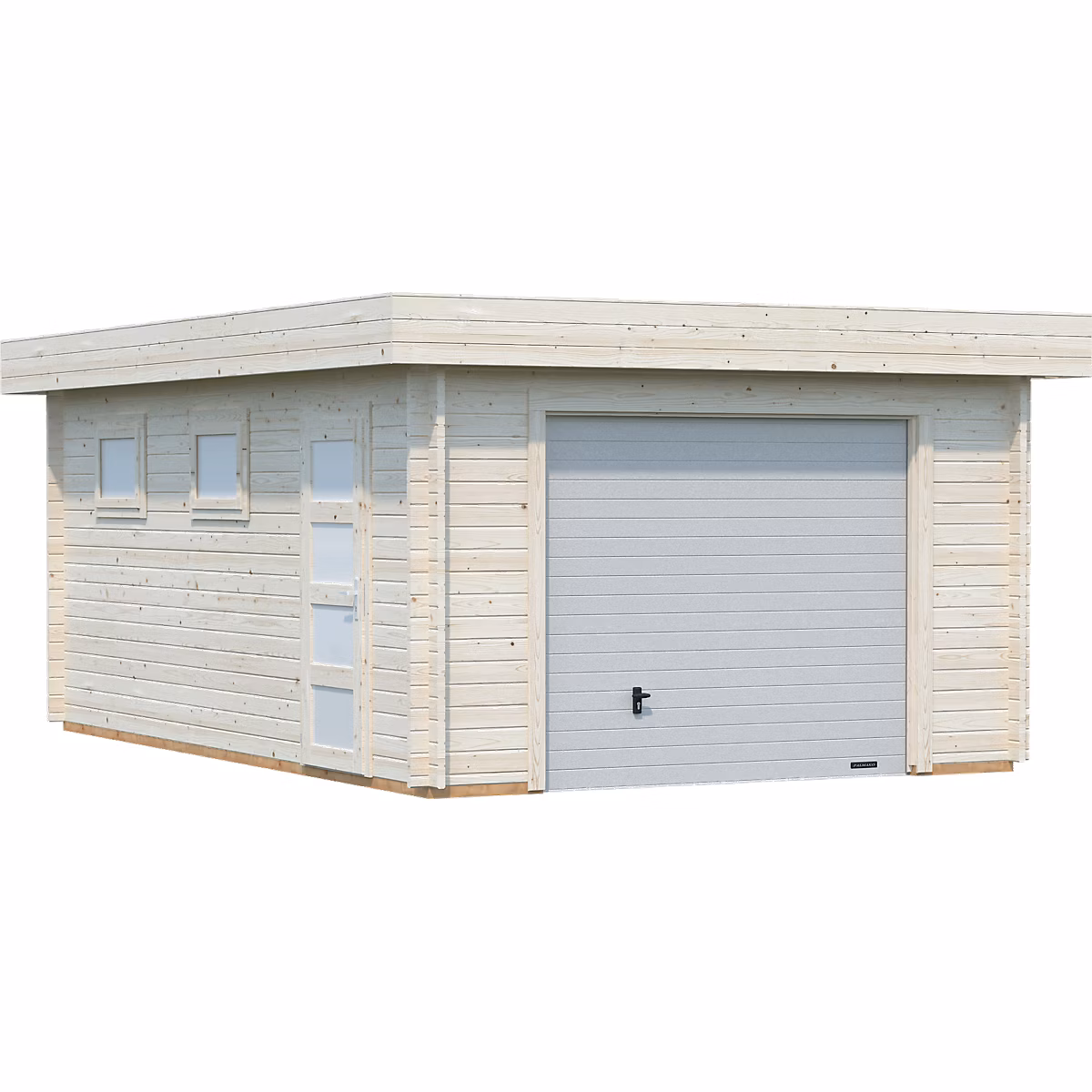 Garage en bois Rasmus avec porte sectionnelle Ep.44mm Palmako 24 – 5m²