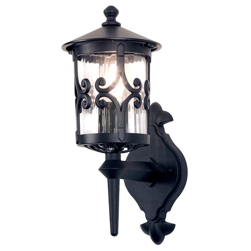 Elstead Hereford – Lanterne murale extérieure à 1 ampoule noire, E27