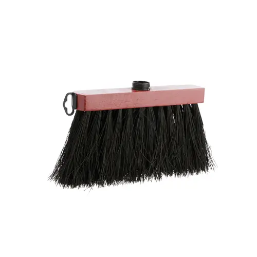 Brosse balai en fibre végétale palmira rouge/marron 24 cm