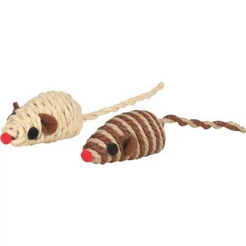Jouet pour chat en fil de coton et à la rabane Trixie – 50 cm (livré aléatoirement parmi deux coloris)