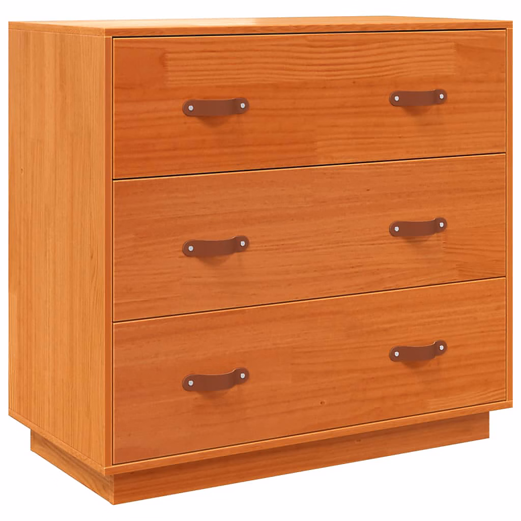 Buffet cire marron 80 × 40 × 75 cm bois massif de pin vidaXL