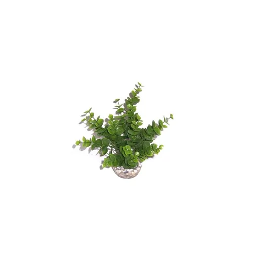Eucalyptus vert en plastique moyen modèle 19 cm