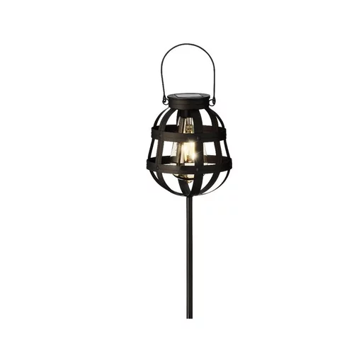 Pique de jardin lumineuse solaire noire - Ø 14 x H 80 cm