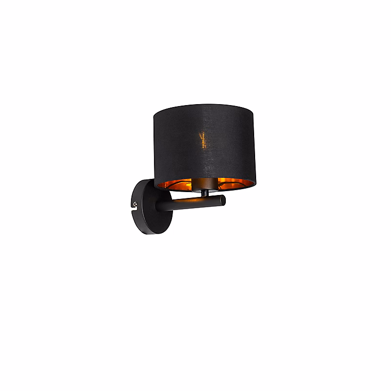 Applique murale moderne noire avec or – VT 1